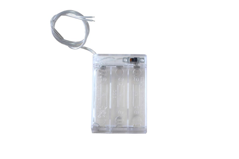 LAMPVPATH (Pack of 4) 3 AA Battery Holder with Switch, 4.5V Battery Holder with Switch, 3X 1.5V AA Battery Holder with Leads and Switch - Transparent - Image 4